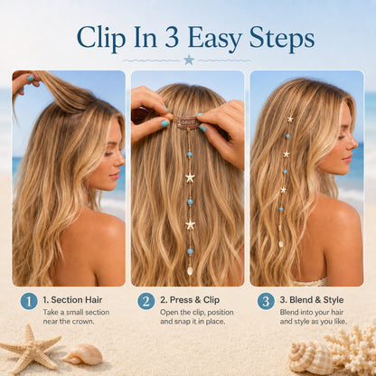 🔥LAST DAY 50% OFF - 🌊⭐Beachy Mermaid Hair Accent