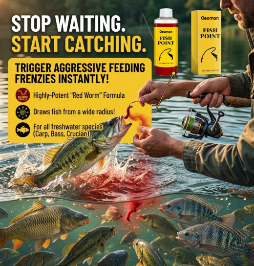 Concentrated Fish Attractant Liquid – Fast-Acting Red Worm Bait Additive for Freshwater Fishing, Enhances Scent & Improves Bite Response (100ml)-JAY