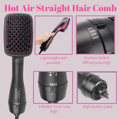 🔥Limited Time 50% Off✨2 in 1 Comfort Comb Design Multifunctional Hair Dryer