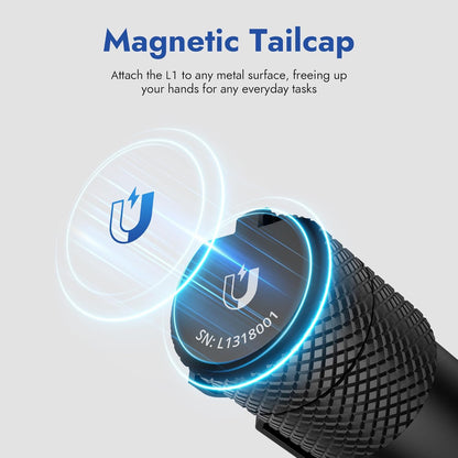 Rotatable Two-Way Magnetic EDC Flashlight – High Performance Outdoor & Emergency Torch
