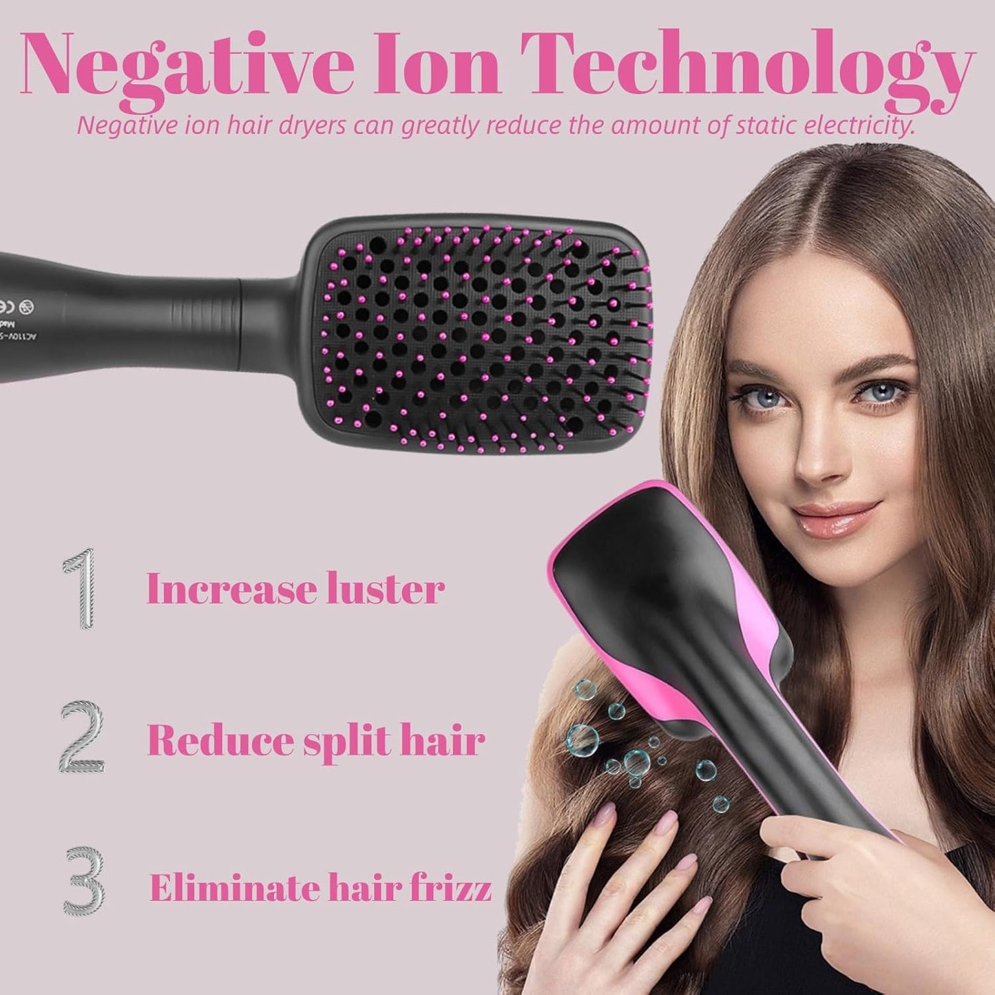 🔥Limited Time 50% Off✨2 in 1 Comfort Comb Design Multifunctional Hair Dryer