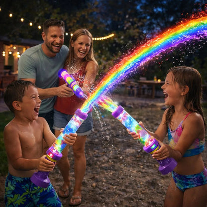 🌈 Bright rainbow LED water pistol | Summer fun that bursts into life as if by magic! ✨