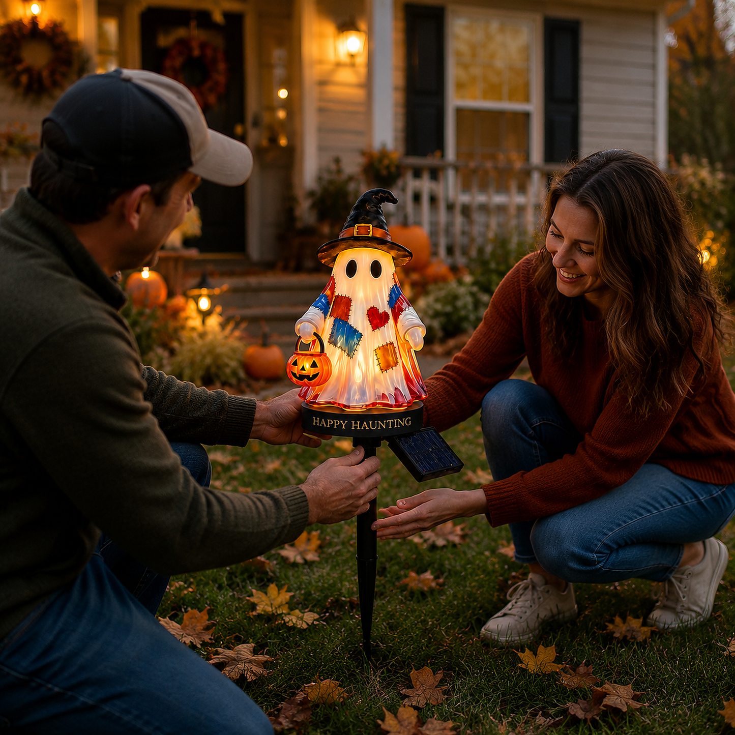 👻Solar Ghost Garden Stake Light – A Seasonal Glow for Your Garden