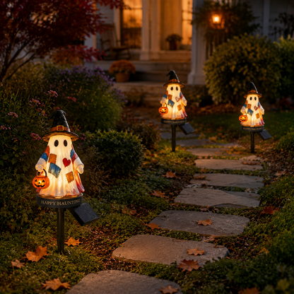 👻Solar Ghost Garden Stake Light – A Seasonal Glow for Your Garden