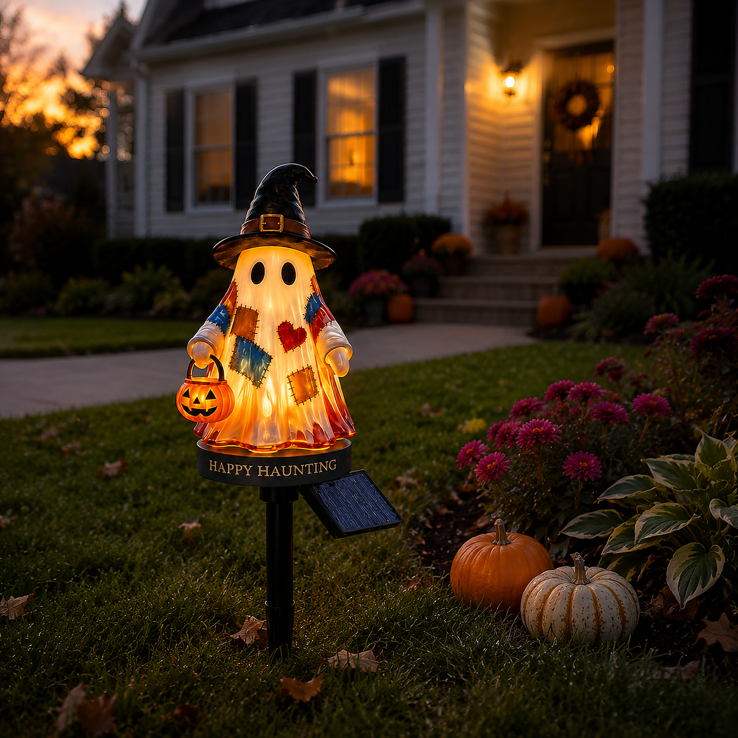 👻Solar Ghost Garden Stake Light – A Seasonal Glow for Your Garden