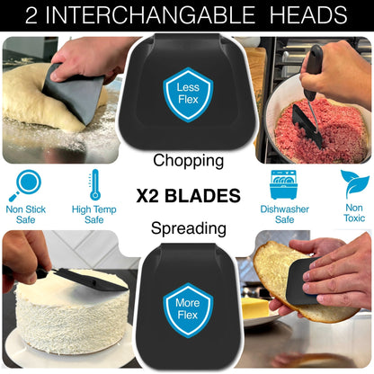 🔥Summer Flash Sale 50% OFF - Adjustable Angle Spatula – 2 PPSU Heads, Non-Toxic & PFAS-Free