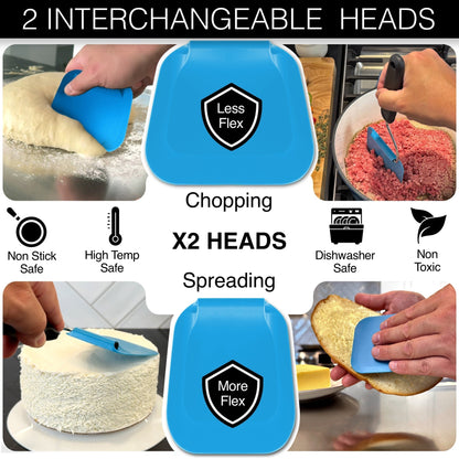 🔥Summer Flash Sale 50% OFF - Adjustable Angle Spatula – 2 PPSU Heads, Non-Toxic & PFAS-Free