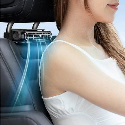 ❄️Car Seat Fan - USB Connectivity, Dual Turbines, Powerful Airflow